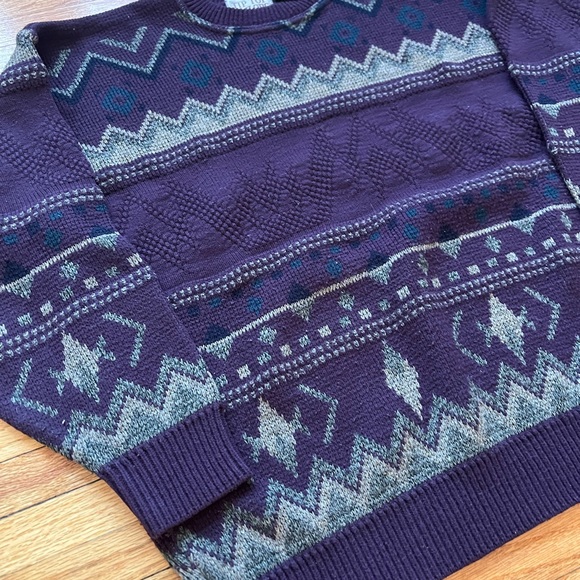 Vintage Tip Top Tailors Sweater / Large / 90s / Purple - Picture 2 of 6